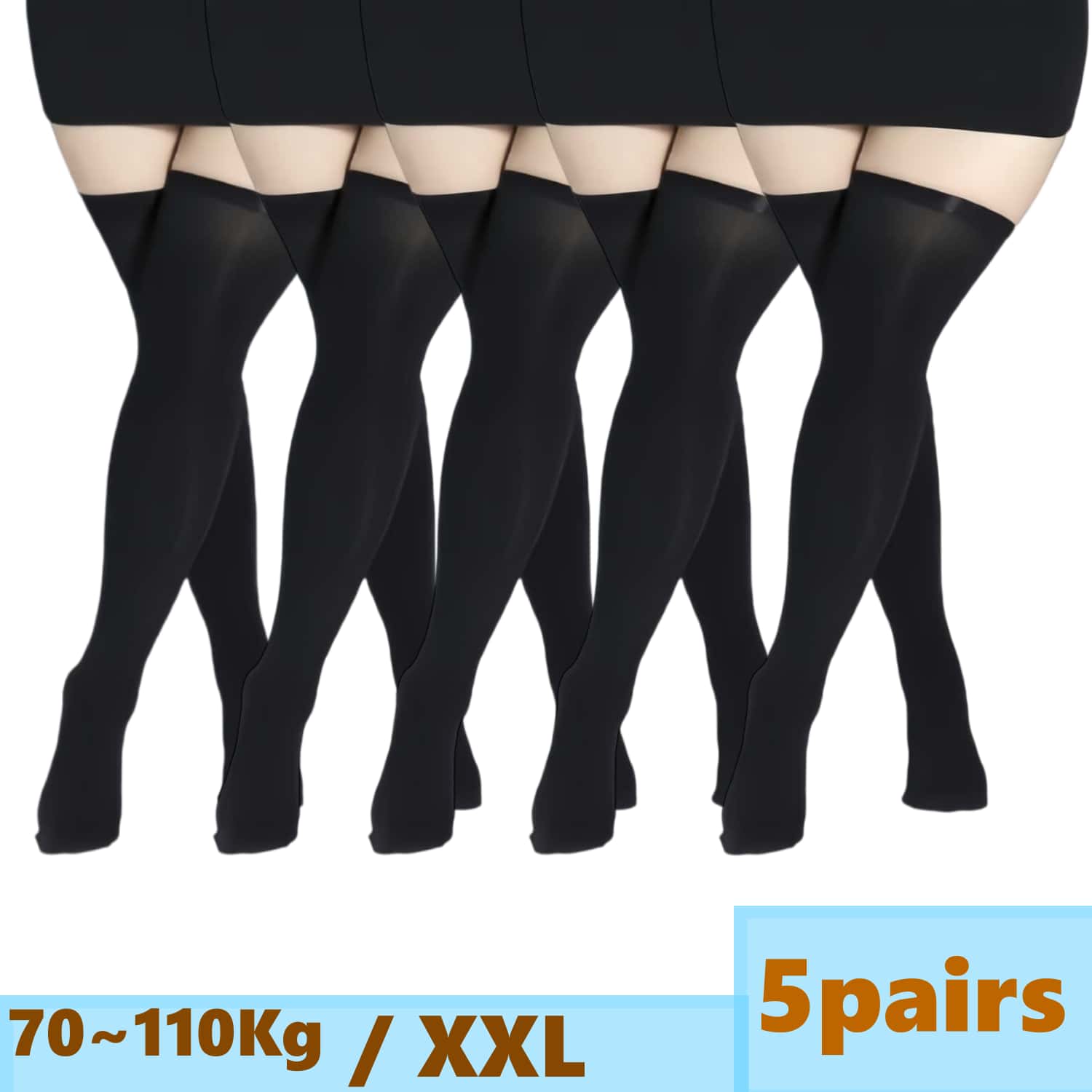 Thigh High Sock Stay Up - جوارب نسائية طويلة فوق الركبة مقاس