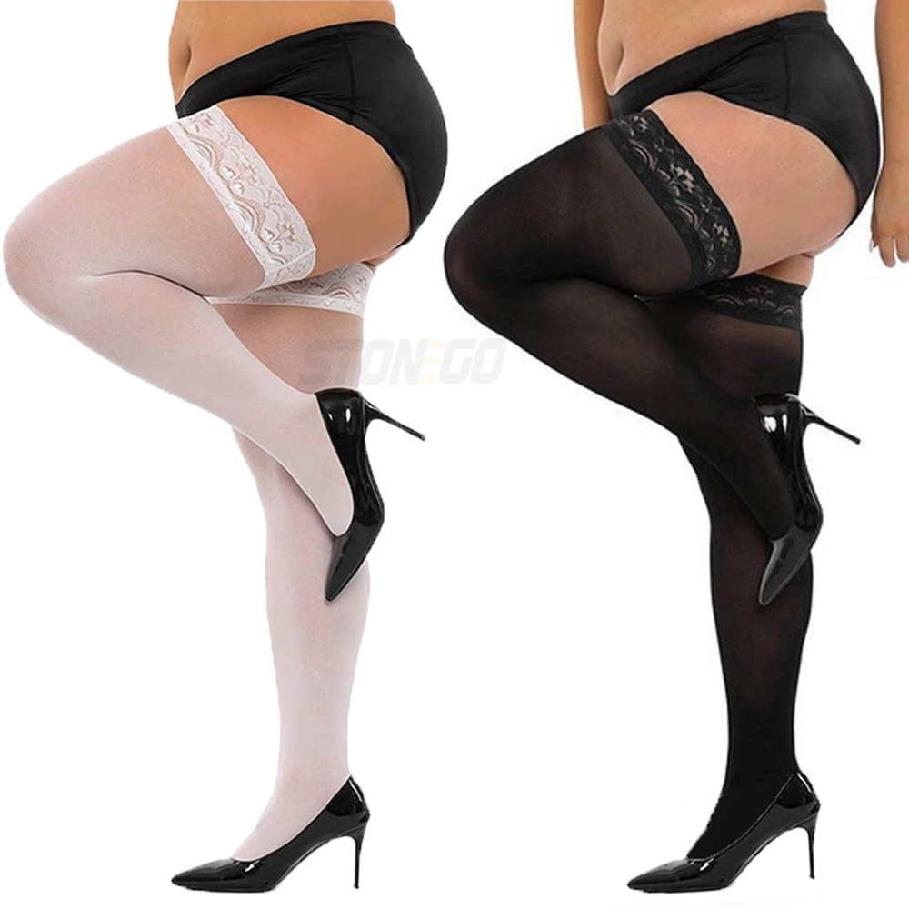 Thigh High Sock Stay Up - زائد حجم كبير المرأة رقيقة جدا