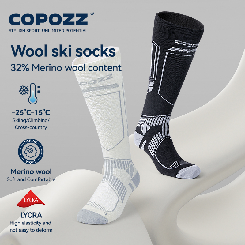 COPOZZ جديد الشتاء التزلج الجو - مراجعة Thermal Sock Winter وسعره